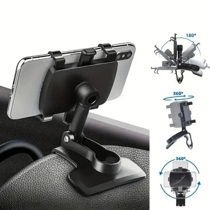 2025 New Universal 360° Rotation Car Phone Holder Stand Dashboard Car Clip Mount GPS Bracket Car Mobile Phone Support in Car Beauty World Shop