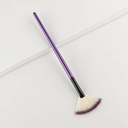 1pc Fan Shaped Highlight Brush Contour Brush Blending Highlighter Makeup Brush Face Loose Powder Brush Cosmetic Beauty Tools Beauty World Shop