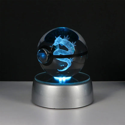 Pokemon Crystal Ball Pikachu Gengar Eevee Mewtwo Lacario Anime Game Pokeball Led Night Light Base Kids Birthday Gift Home Decor Beauty World Shop