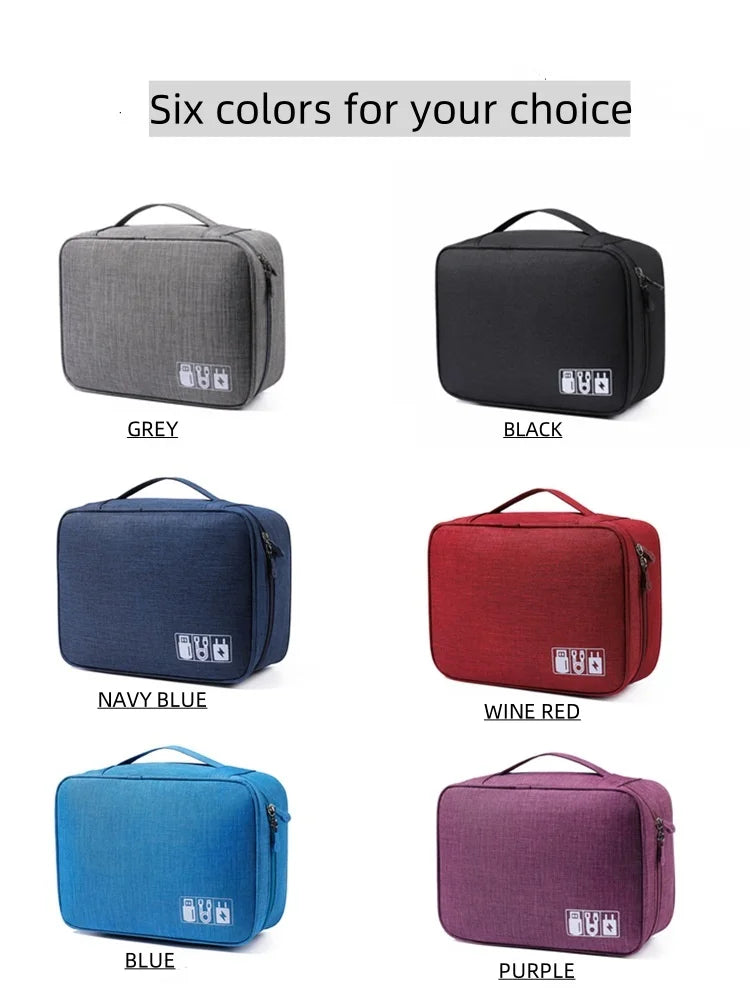Travel Electronic Digital Storgage Bag Multi-Function Earphone Data Cable Charger Accessory Bag Multi-Layer Power Hard Disk Prot Beauty World Shop
