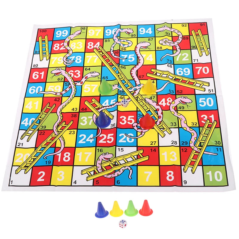 Snake Ladder Educational Kids Children Toys Family Interesting Board Game Gifts Beauty World Shop
