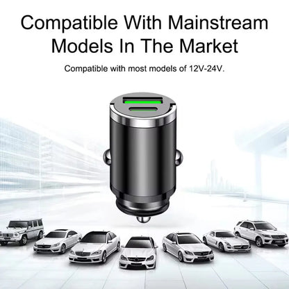 200W mini car charger fast charging for iPhone QC3.0 mini PD USB Type C car mobile phone charger for Xiaomi Samsung Huawei Beauty World Shop