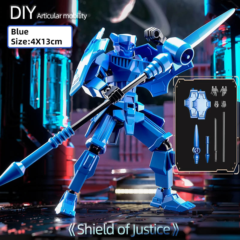 Multi-Jointed Movable Shapeshift Robot Warrior 3D Printed Knight Mannequin Dummy Toys Kids Adults Parent-children Games gifts Beauty World Shop