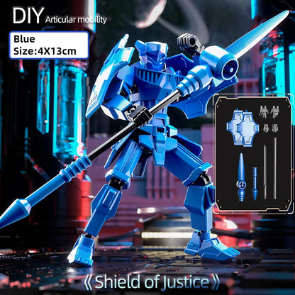 Multi-Jointed Movable Shapeshift Robot Warrior 3D Printed Knight Mannequin Dummy Toys Kids Adults Parent-children Games gifts Beauty World Shop