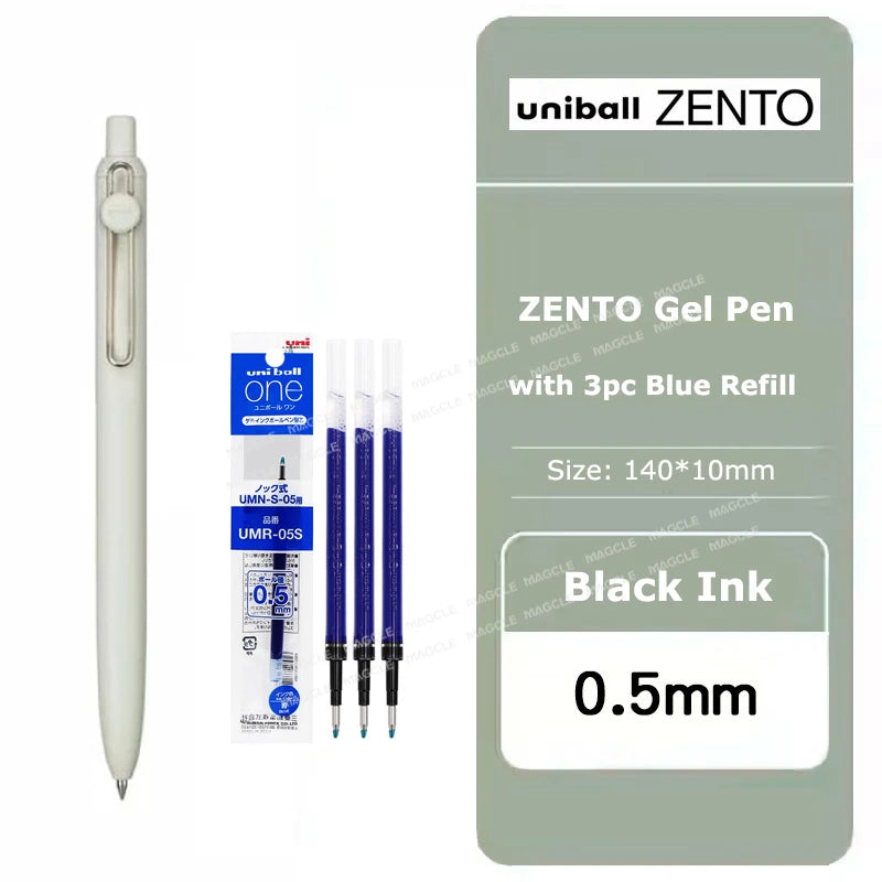 uniball ZENTO Standard 0.38/0.5mm Gel Pens,Water-Based Smooth Writing Roller Ball Pens Fit for a variety of occasions Stationery Beauty World Shop