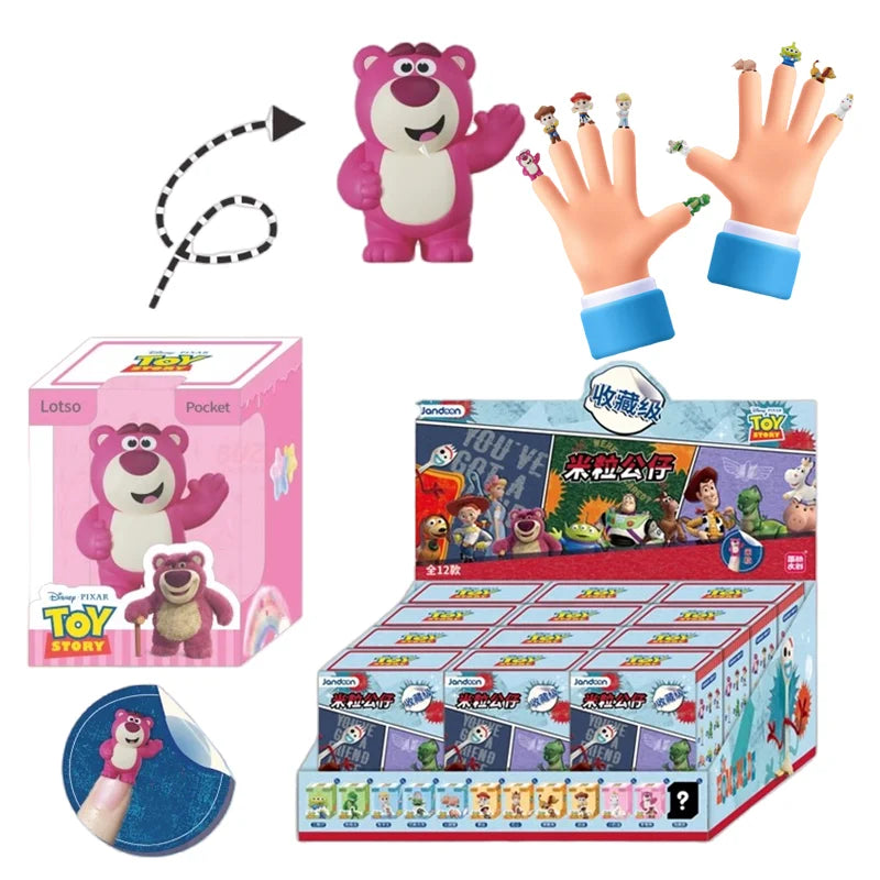 JANDOOM Disney Toy Story Stitch Mickey Mouse Winnie Zootopia Doraemon Action Figure Rice Grains Doll Model Blind Box Toys Gifts Beauty World Shop