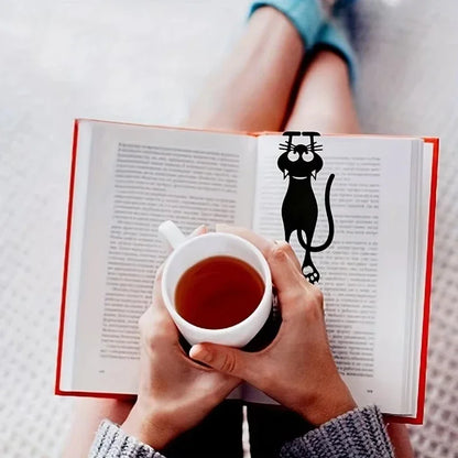 1-5PCS Kawaii Black Cat Bookmarks for Books 3D Plastic Stereo Animal Book Mark for Student Teacher's Gifts Creative Stationery Beauty World Shop