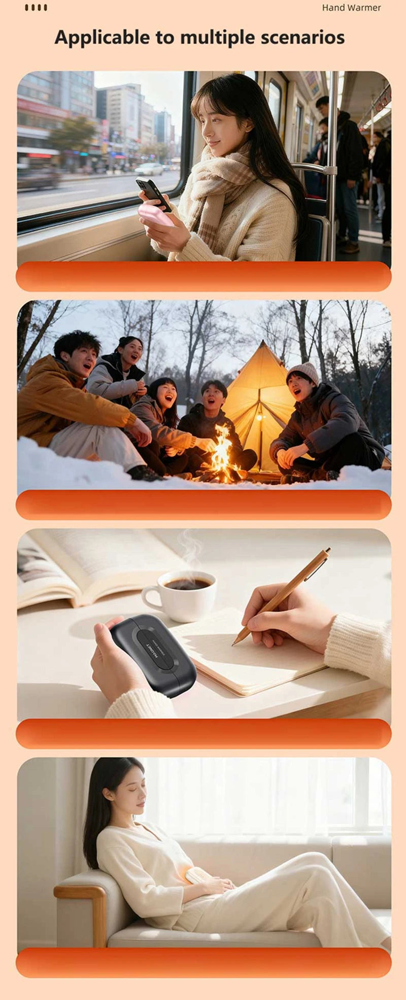 2-in-1 Magnetic Hand Warmer 60000mAh Fast charging Digital Display Mini Portable USB Rechargeable Pocket Heater 2026 Beauty World Shop