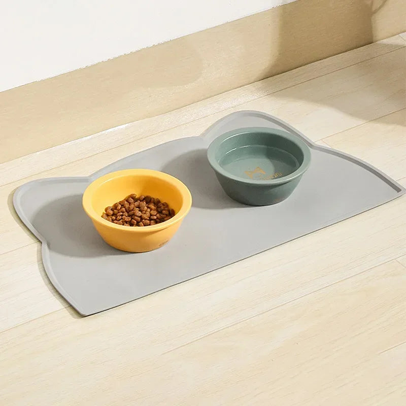 Food Grade Silicone Cats Anti-dirty Easy to Clean Cats and Dog Bowl Mats Water Proof Waterproof and Leak-proof Pad Anti-slip Pet Beauty World Shop