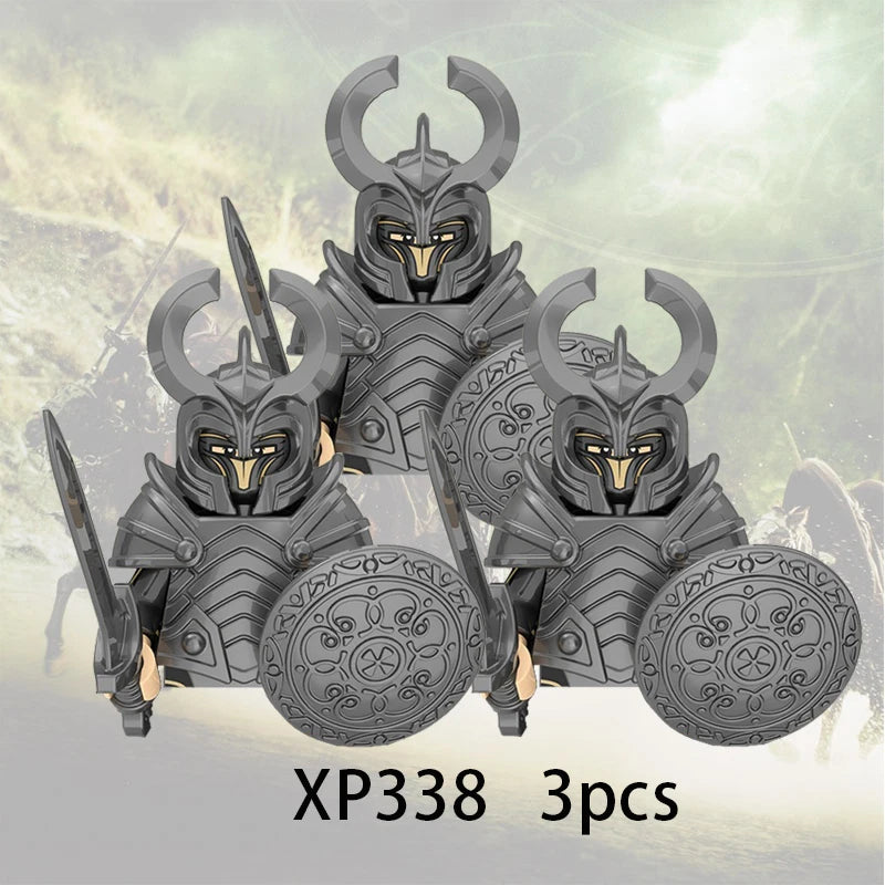 3pcs Lord Rings Elves Orcs Army Dwarf Rohan Mini Action Toy Figures Building Blocks Assembly Toys for Kids Birthday Gift Beauty World Shop