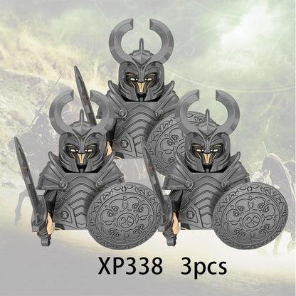 3pcs Lord Rings Elves Orcs Army Dwarf Rohan Mini Action Toy Figures Building Blocks Assembly Toys for Kids Birthday Gift Beauty World Shop