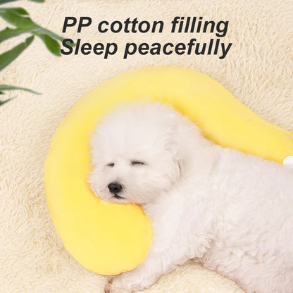 Winter Pet Little Pillow U-Shaped Neck Protector Deep Sleep for Puppy Kitten Pillow Dogs Cats Headrest Sleep Pillow Pet Supplies Beauty World Shop