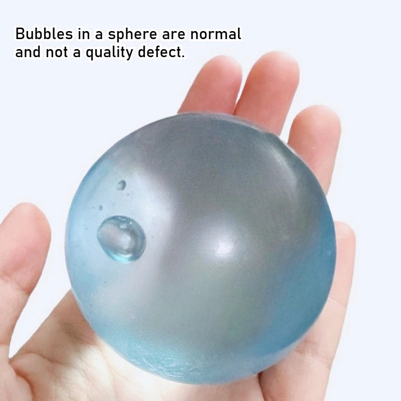 Blue Maltose Squishy Toy Cute Mochi Anti Stress Fidget Toy Soft Simulated Bule Transparent Ball Quick-rebound Decompression Toy Beauty World Shop