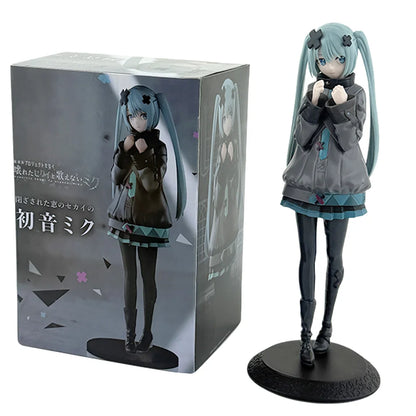 New 2026 Desktop Cute 8.07inch Hatsune Miku Kwaii Style Anime Figure Toys PVC Model Collector Doll Birthday Gift Beauty World Shop