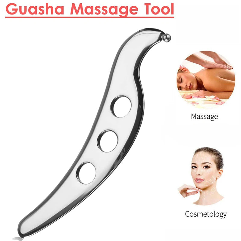 Stainless Steel Gua Sha Muscle Fascia Scraper Tool Skin Scraping Massage Tool Body Shoulder Back Arm Leg Massage Care Beauty World Shop