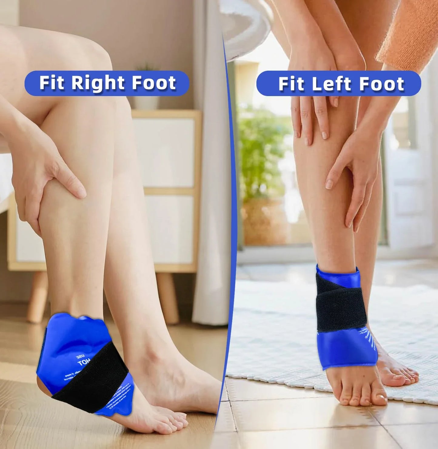 Ankle Brace Ice Pack Wrap For Sport Injuires Hot & Cold Compress Use Large Reusable Gel Cold Pack Ankle Support Beauty Trend Shop