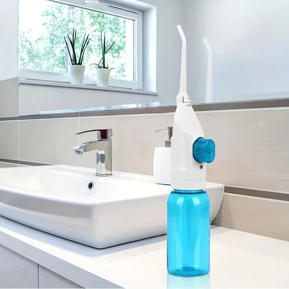 Household High Pressure Oral Irrigator Portable Teeth Clean Water Dental Floss Manual High Pressure Water Toothpick Beauty Fashion