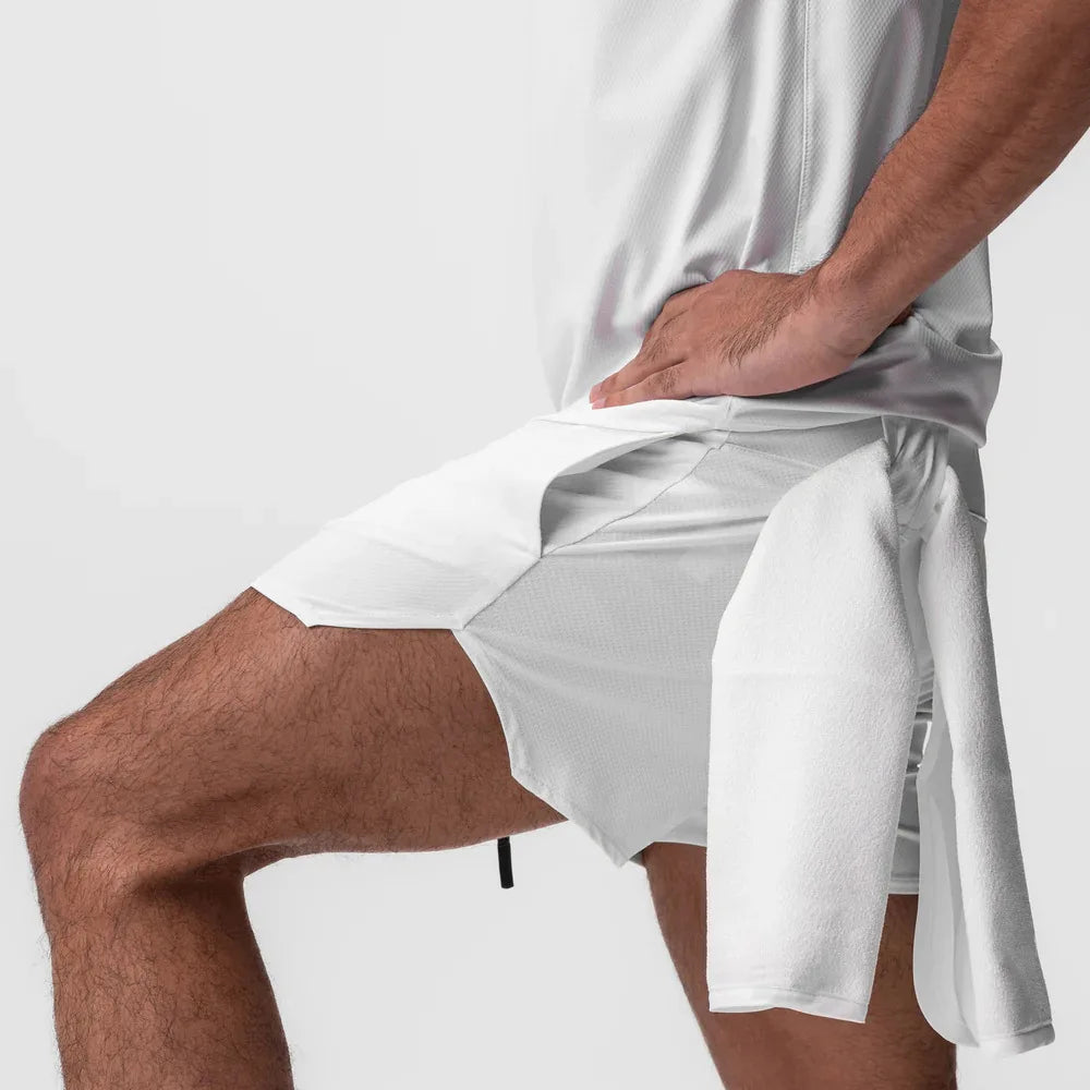 New Summer Men's Sports Shorts Quick Dry Breathable Beach Jogging Single Layer Breathable Shorts Training Basketball Apparel Gym