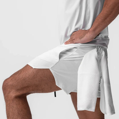 New Summer Men's Sports Shorts Quick Dry Breathable Beach Jogging Single Layer Breathable Shorts Training Basketball Apparel Gym