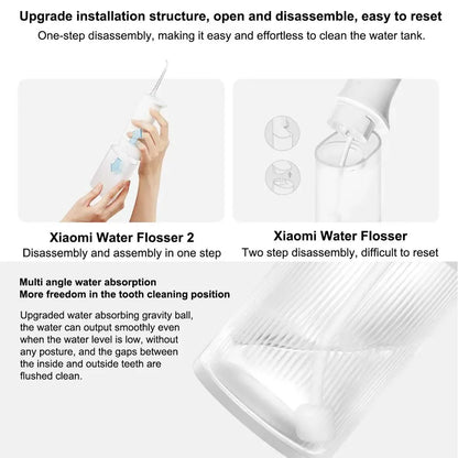 2025 New MIJIA Portable Oral Irrigator 2 Dental Teeth Whitening Flosser bucal tooth Cleaner vibration waterpulse Water Thread Beauty World Shop