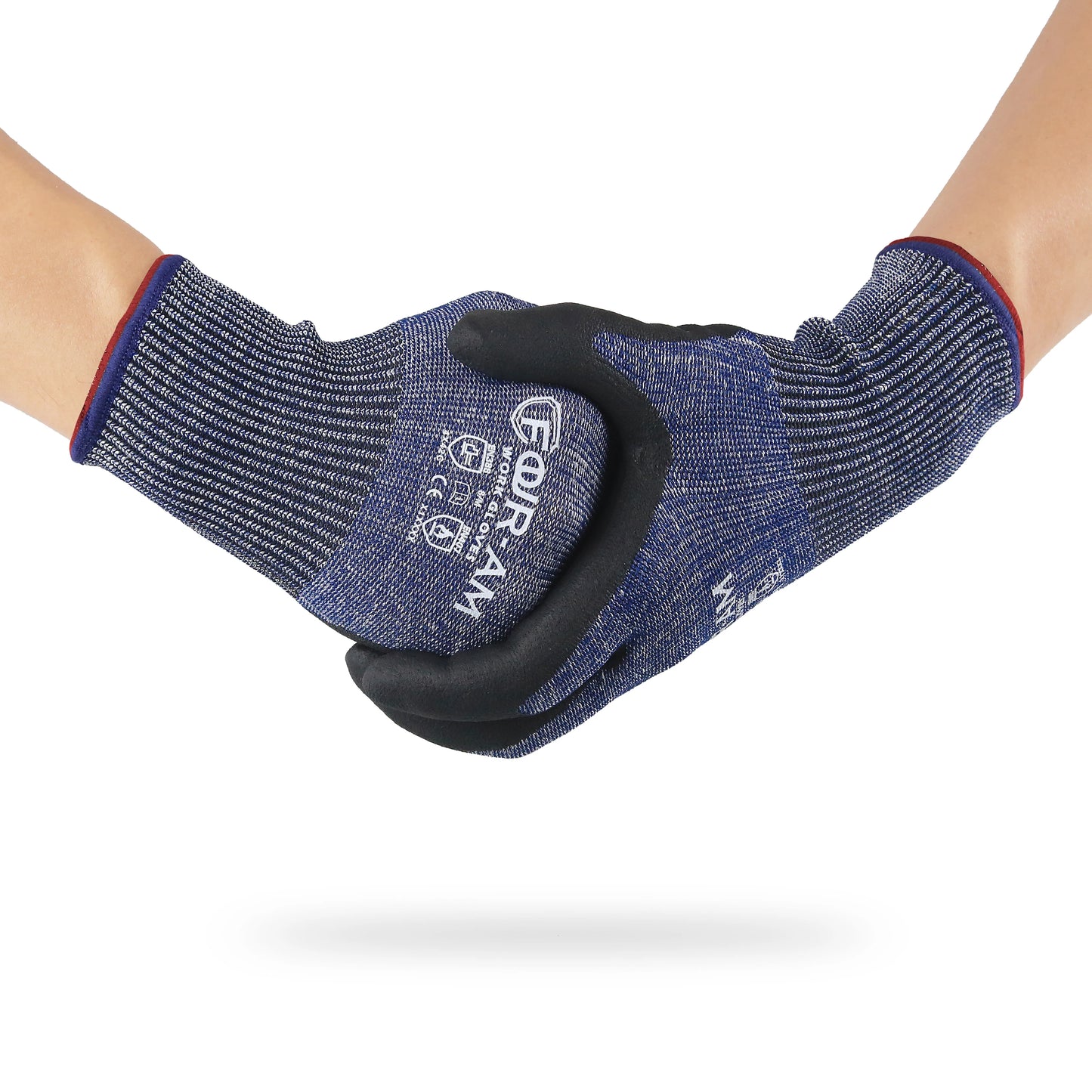 Level 5 Cut-Resistant Gloves, Firm Non-Slip Grip, Heavy Duty Work, Durable & Breathable Nitrile Foam Coated, Touchscreen Beauty World Shop
