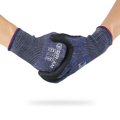Level 5 Cut-Resistant Gloves, Firm Non-Slip Grip, Heavy Duty Work, Durable & Breathable Nitrile Foam Coated, Touchscreen Beauty World Shop