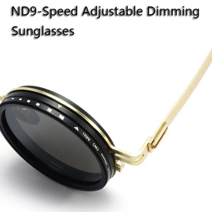 New ND2-400 Adjustable Dimming Glasses 9 Level ND Filter Fishing Sunglasses UV400 With Glasse Case Sunglasses Outdoor Beauty World Shop