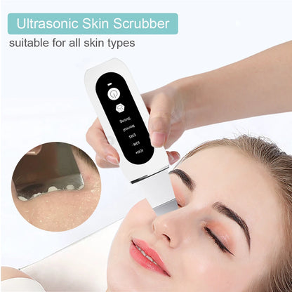 Ultrasonic Skin Scrubber Facial Peeling Face Scrubber Blackhead Remover Ance Pore Deep Facial Cleaning Spatula Facial Cleanser Beauty World Shop