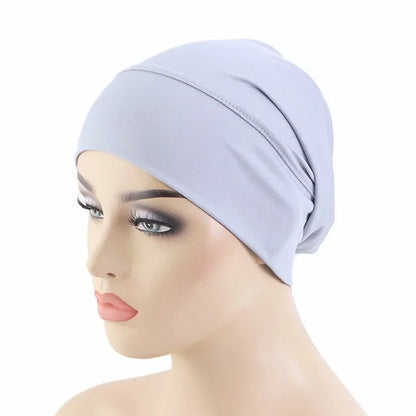 2020 soft modal inner Hijab Caps Muslim stretch Turban cap Islamic Underscarf Bonnet hat female headband tube cap turbante mujer Beauty World Shop