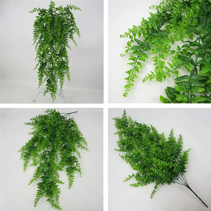 1/2PCS Green Artificial Plants Christmas Home Garden Bedroom Balcony Desktop Table Bonsai Wedding Party Decor Fake Plastic Grass Beauty World Shop