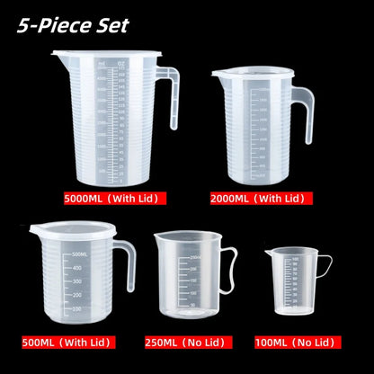 100-5000ml Thickened Plastic Measuring Cup with Scale Food Grade Measuring Cup Experimental Measuring Cup Beaker Plastic Cup Beauty World Shop