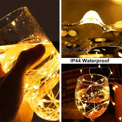 USB Led Fairy Lights Copper Wire String 20M 200LED Holiday Outdoor Lamp Garland For Christmas Tree Wedding Party Decoration Beauty World Shop