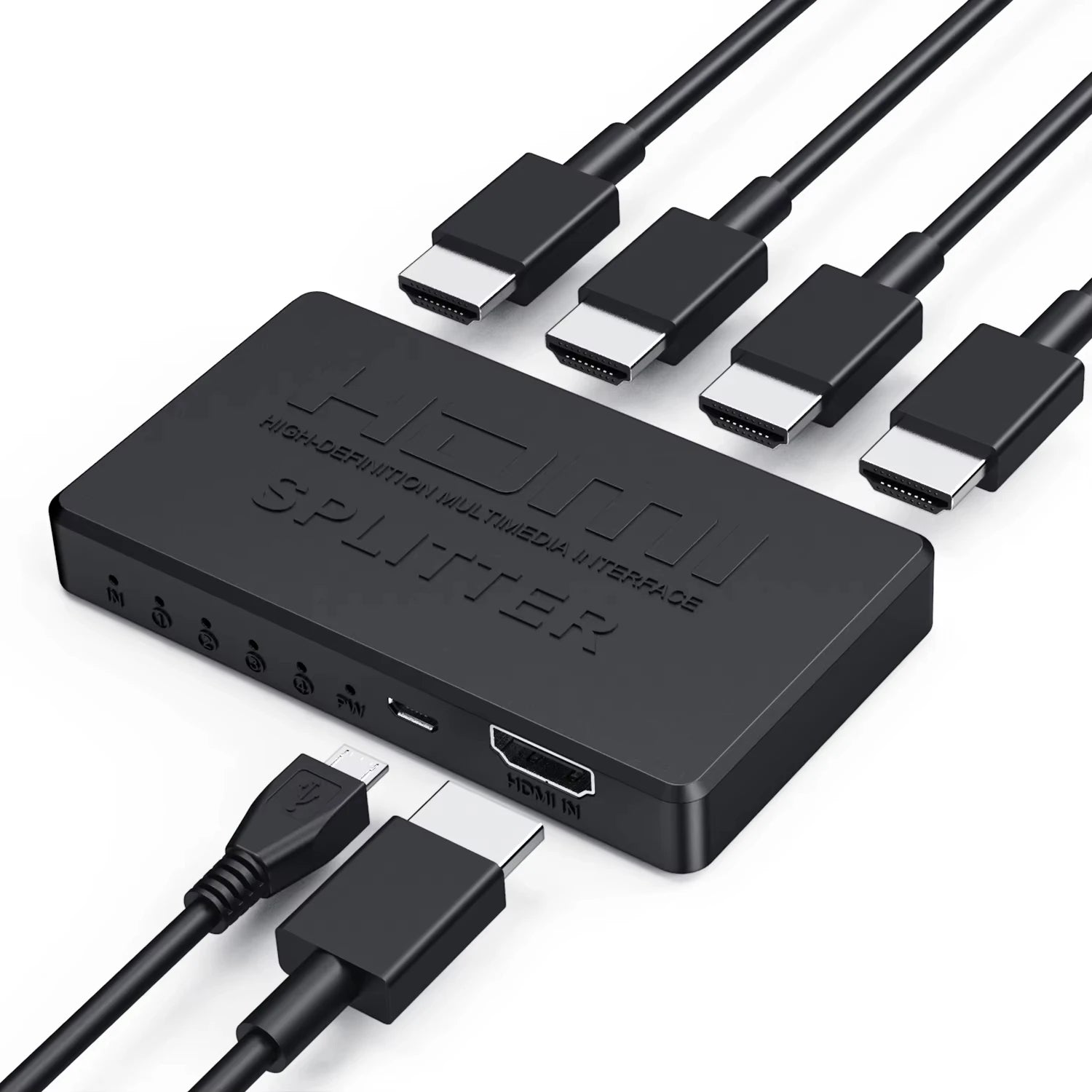 4K 2K HDMI Splitter 1 in 4 out 4x1 HDMI Switch HDMI-compatible Adapter HDTV 1080P Video Switcher for Xbox PS4 DVD HDTV PC Laptop Beauty World Shop