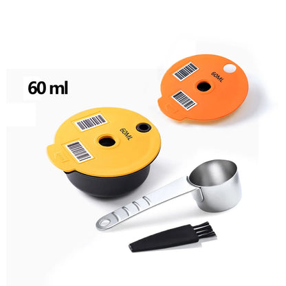 60/180200/220ML Reusable Coffee Capsule Pods for BOSCH-s Machine Tassimo Refillable Filter Pod Silicone Lid Replacement Beauty World Shop