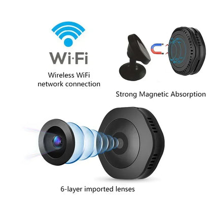 New 4K HD Mini Wireless Camera Portable Cam Night Vision Camcorder WiFi Remote Monitor Video Voice Recorder Security Camera Beauty World Shop