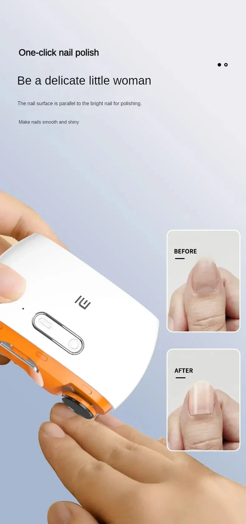 Xiaomi Electric Nail Clippers Mijia Automatic Polished Armor Trim Nail Clipper Smart Home Suitable for Children Nail Trimming