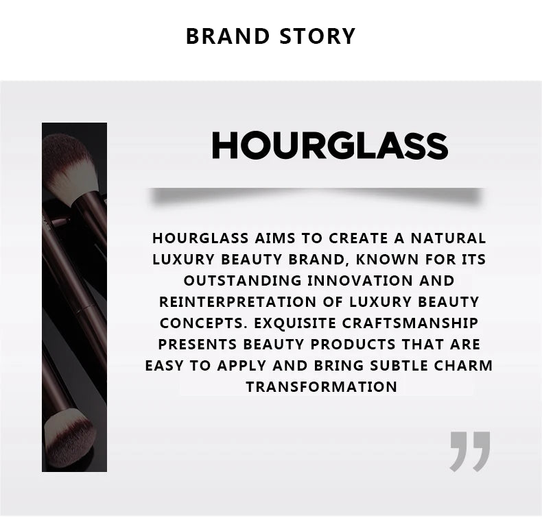 Hourglass Makeup Brush -1020 foundation make-up Brush Box Set Fiber Hair foundation make-up Brush Portable Beauty Tools