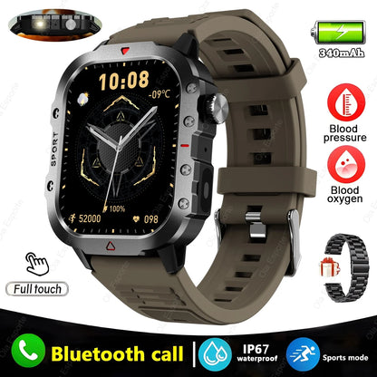 New Military GPS Smart Watch Men Flashlight Compass Waterproof Outdoor Sports Tracker Bluetooth Calls Smartwatch For Android IOS