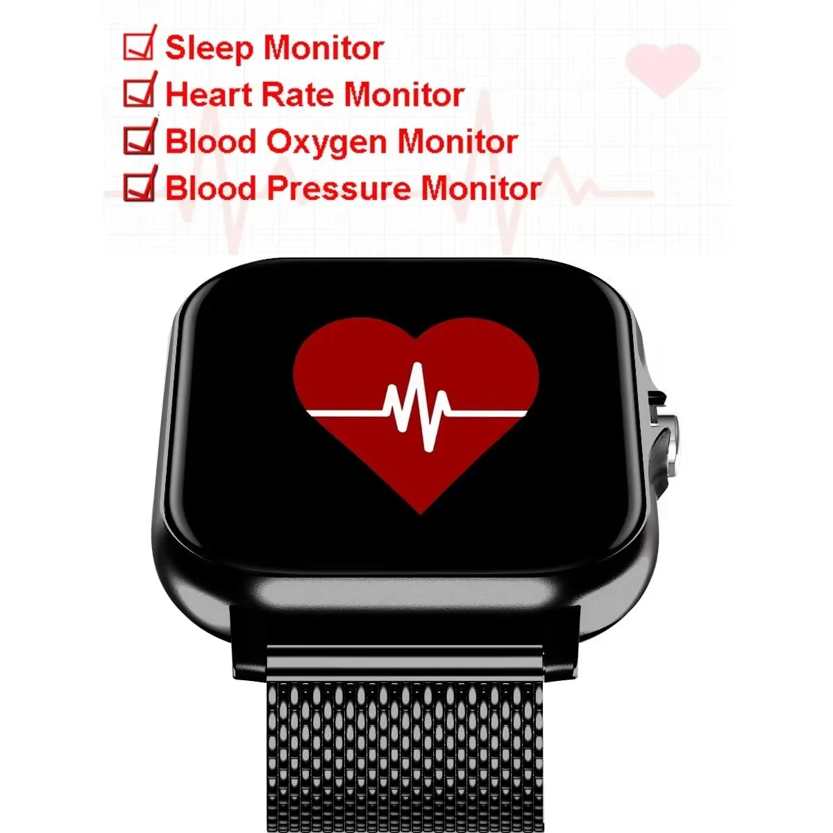 1.83'' Waterproof Smart Watch with Message Answer Call Sleep Monitoring Sports Pedometer Information Alerts For iPhone Android Beauty World Shop