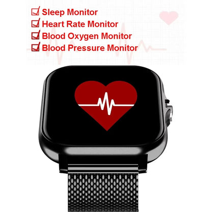 1.83'' Waterproof Smart Watch with Message Answer Call Sleep Monitoring Sports Pedometer Information Alerts For iPhone Android Beauty World Shop