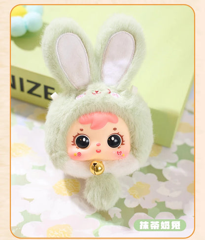 Samuel Mini Wealth Rabbit Blind Box Series Plush Toys Kawaii Backpack Doll Pendant Desktop Ornament Mystery Box Peripheral Gifts Beauty World Shop