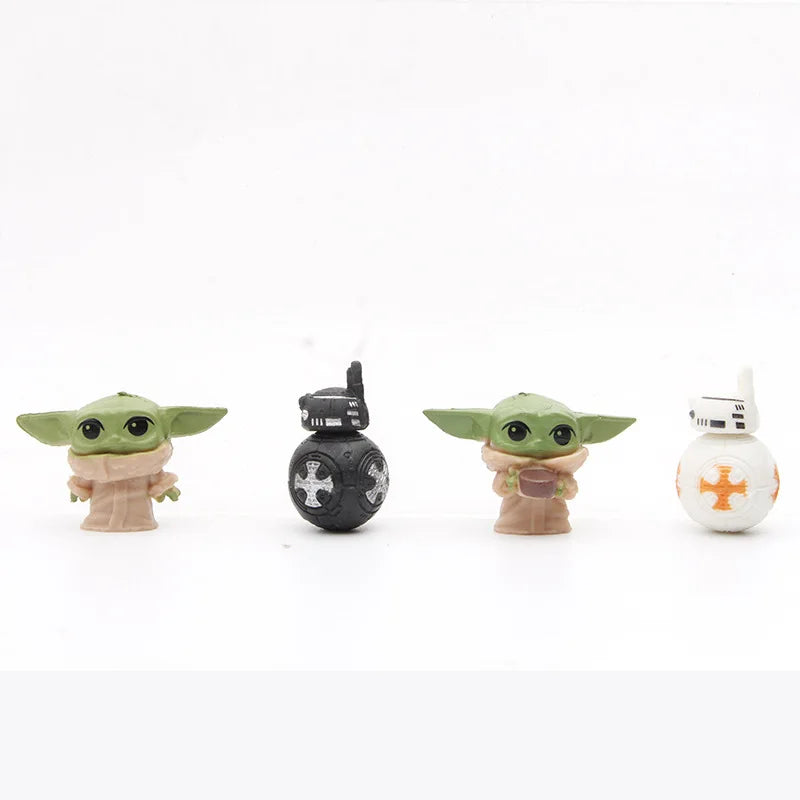 14pcs/set Darth Vader The Manda lorian DIN DJARIN Baby Yoda Skywalker R2-D2 C-3PO BB-8 Action Figure Movie Cartoon PVC Model Beauty World Shop