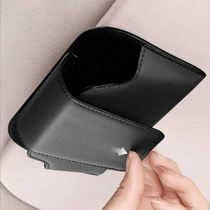 Car Glasses Case Auto Sun Visor Premium Suede Glasses Holder Wear-Resistant Sunglasses Protective Box Universal Cars Accessories Beauty World Shop