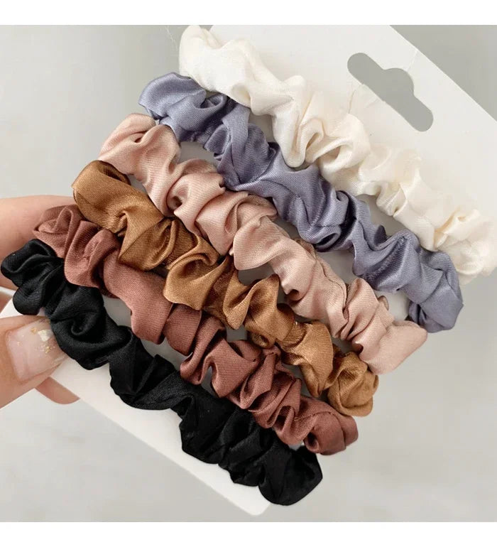 6/12 PCS Elegant women's headband, rubber band, elastic band, softer than silk hair | Satin headband | Beauty World Shop