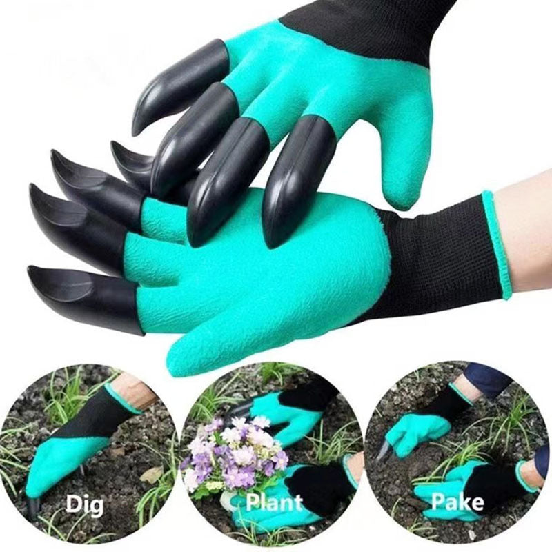 Horticultural Gloves with Claws Digging Gloves Garden Vegetable Flower Garden Planting Stab Resistant Protective Latex Gloves Beauty World Shop