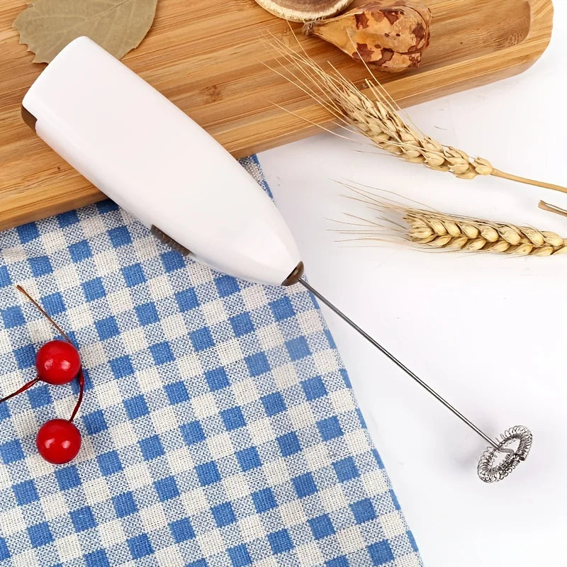 Handheld Electric Egg Beater Mini Battery Powered Milk Frother Coffee Drink Mixer Milk Foamer Kitchen Tools Beauty World Shop
