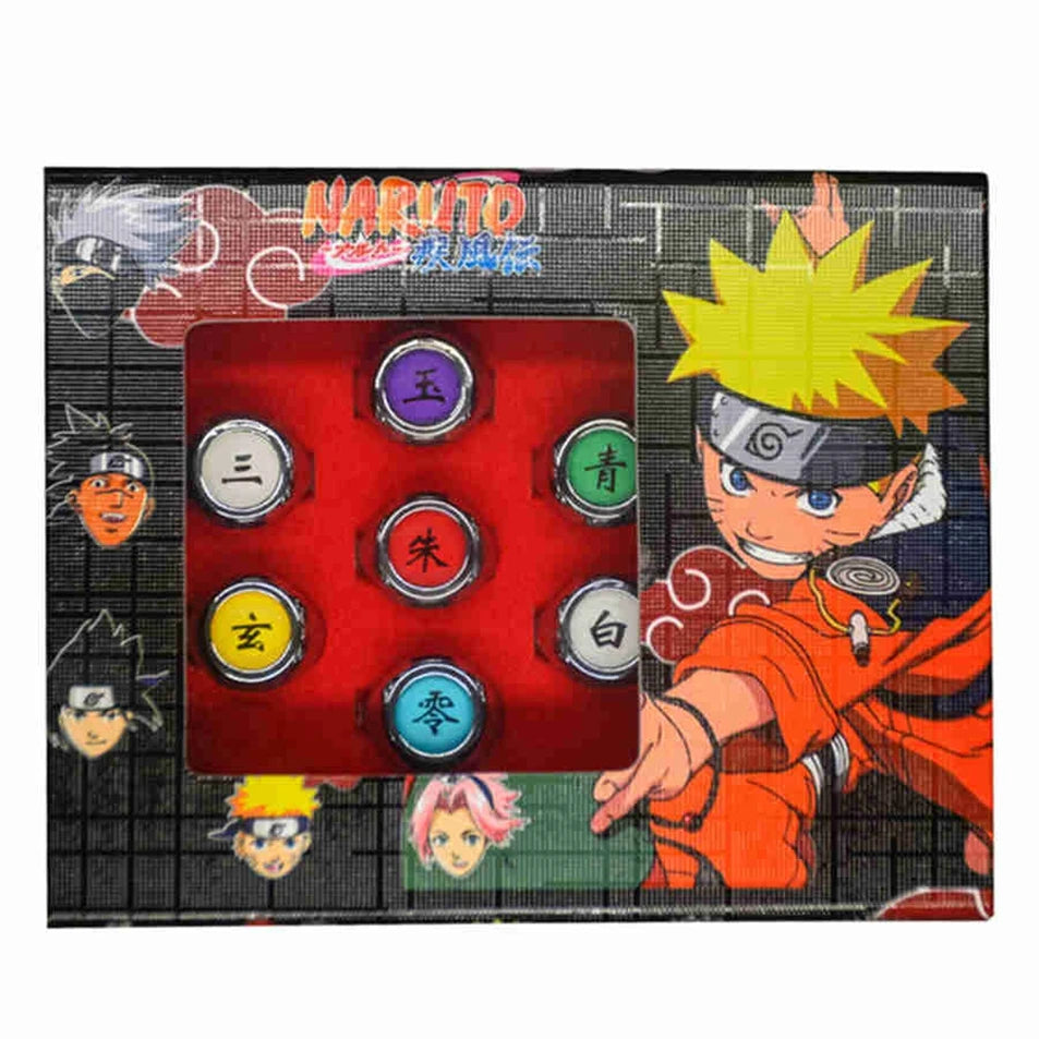 10PCS/Set Anime Akatsuki Itachi Metal R-ings Cartoon Cool Cosplay Accessory Props Boy Children Action Figure Toy Gift Beauty World Shop