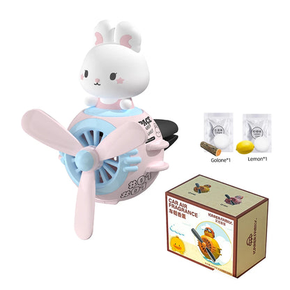 Cool Bear Pilot Car Air Freshener Rotating Propeller Air Outlet Perfume Fragrance Flavoring 자동차 공기 청정기 Accessories 방향제 차량용 Beauty World Shop