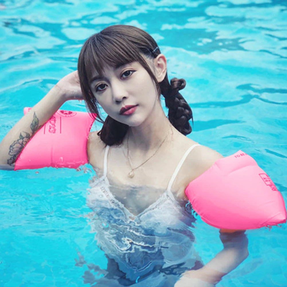 1 Pair/2pcs Thickened Inflatable Water Sleeve for Adult Water Sports Pool Swimming Trainer Buoyancy Arm Rings Swimming Buoy Beauty World Shop