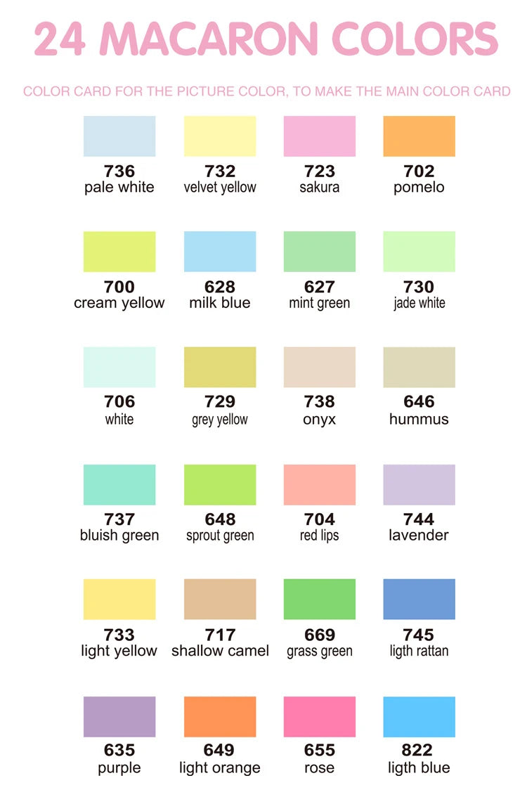 GuangNa 12-72 Colors Soft Brush Acrylic Marker Pen Set,Skin Tone, Macaron color,DIY Hand Drawn,Paint Art Markers pens,GN.8201F/M Beauty World Shop